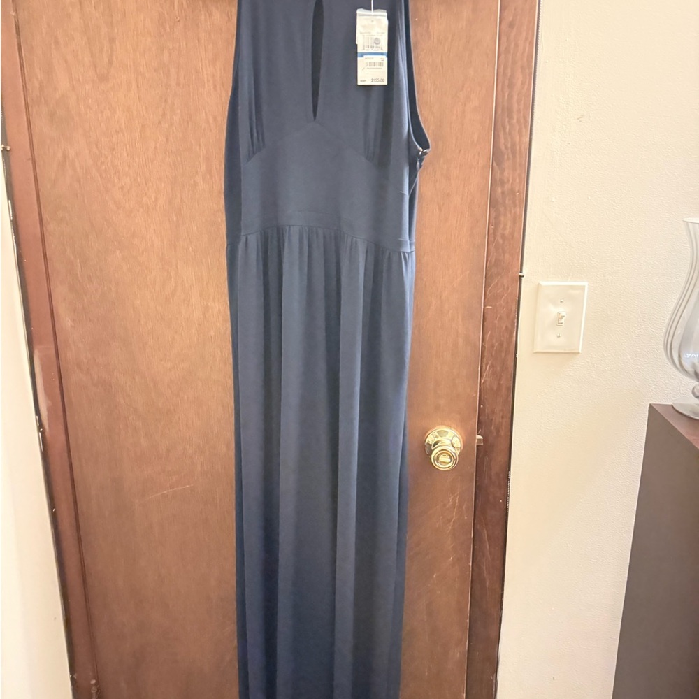 Michael Kors Blue Halter Keyhole Dress New With Tags